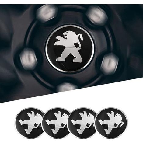 4 Pièces Enjoliveurs de Roue pour Peugeot 206 307 308 3008 207 208 407 508 2008 5008 56MM. Cache-moyeux Autocollant de Capuchon de Jante Enjoliveur de Centre de Roue de Voiture Autocollant de Badge (1/5)