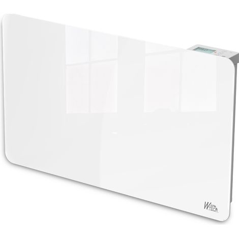 Radiateur inertie céramique avec façade en verre 1500 W - IP24 - NF - Fil pilote 6 ordres
