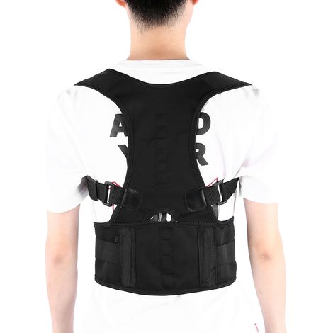 Correcteur de posture dorsal et lombaire, ceinture de maintien magnétique pour dos, taille XL, soutien des épaules et de la colonne, redressement du dos, homme et femme. (1/4)