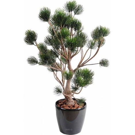 Pin artificiel en pot pour extérieur anti-UV H 90 cm D 45 cm