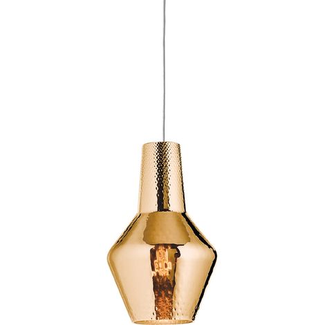 Romeo sospensione ø.250x3180mm. 1xe27 70w hs-ip20-v.grigio, vtr.oro ant.