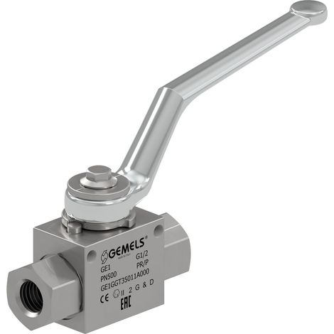 Rubinetto a sfera per valvole oleodinamiche a 2 vie filetto femmina 1/4” (1/2)