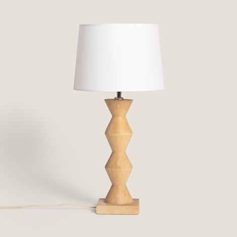Lampe à Poser Bois Akesh II Beige (1/4)