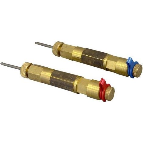 OVENTROP 2 Messventile G 1/4 mit Verlängerung L = 100 mm, Systementleerung für Montage nicht erforderlich, 1060282 (1/4)