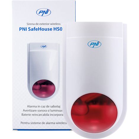 Sirena Antifurto Wireless Esterna Sicurezza Allarme Suono Lampeggiante PNI-HS007 (1/5)