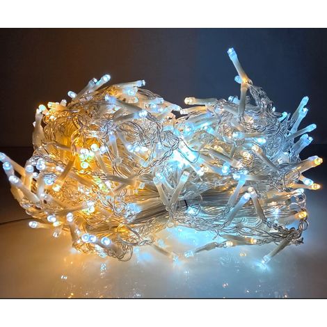 Cortina de luz LED StarryLights 600 - blanco cálido y frío, combinable (1/3)