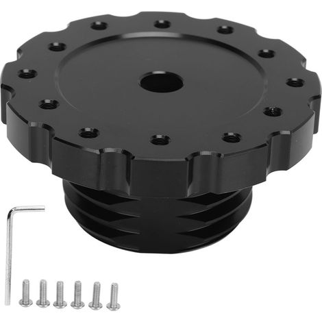 Adattatore per volante di ricambio nero di precisione per Thrustmaster T300 T500 PCD 73mm (1/5)