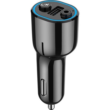 New G33 Car Bluetooth MP3 Player, FM Transmitter, Fast Charging, TF Card, AUX Port, Bluetooth Playback, Hands-free Calling -- Black (1/4)
