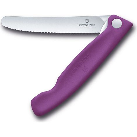 Victorinox Coltello Pieghevole Lama Seghettata Punta Tonda  Viola (1/3)