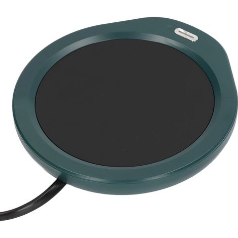 Chauffe-tasse à café à température constante de 55 °C, arrêt automatique, chauffe-théière à 2 niveaux de température réglable, prise américaine 110 V, vert (1/5)