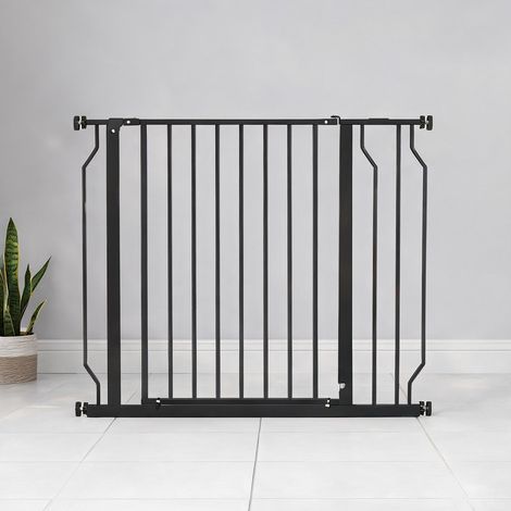 Barrière pour animaux coloris noir en acier ABS 95 x 3 x 76 cm (1/5)
