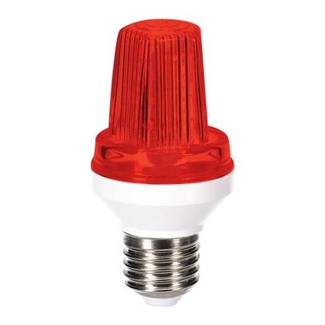 MINI LAMPADA STROBO LED - ATTACCO E27 - 3 W - ROSSO