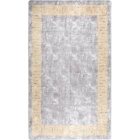 Tapis lavable antidérapant, Tapis de salon, Tapis Intérieur & Extérieur 120x180 cm Gris MKS91535 (1/5)