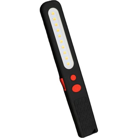 Lampe de Travail LED Rechargeable, Lumière combinée Double Couleur Lampe d'inspection 2 en 1 et 3 W COB LED Torche Lampe avec Double Magnétique pour Auto Garage Atelier Camping Bricolage etc (1/5)