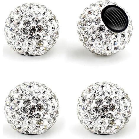 Crystal Diamond Car Tire Decoration Dust Door Cap Cap (1/5)