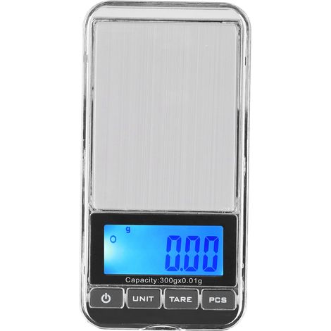 Balance de poche numérique de haute précision, portable, sûre et fiable, mini balance de poche pour bijoux avec écran LCD pour bijouterie et usage domestique, 500 g/0,01 g (1/5)
