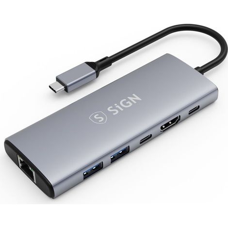 Sign Hub Usb C Auf Usb A Usb C Hdmi Rj45