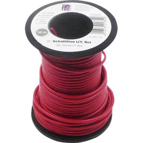 CAVO PER CABLAGGI LIY 1 X 0.75 MM² ROSSO TRU COMPONENTS 1565156 10 M (1/2)