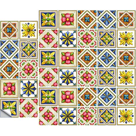 40pcs Stickers Carreaux Cuisine, Stickers Carrelage Muraux, Stickers Carreaux Salon, pour Autocollant Cuisine Salle De Bains (1/5)