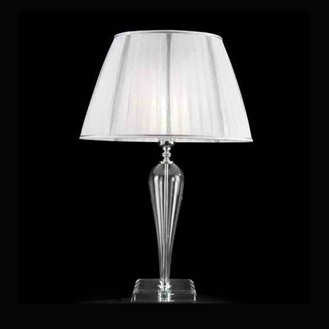 Lampada da tavolo RAVEL 40x63 cm in vetro lavorato a mano Cromo (1/2)