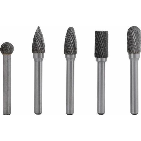 Fraise pour perceuse\u30005 Fraises en Acier au Tungstène Meulage Fraise 6mm Tige 10mm Tête Fraise Rotative Kit Fraises Rotatives en Carbure de Tungstène Fraises en carbure extrêmement polyvalentes (1/5)