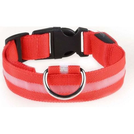 Wiederaufladbares LED-Hundehalsband mit USB-Anschluss, blinkend, hell, sicher, aus Nylon (1/4)