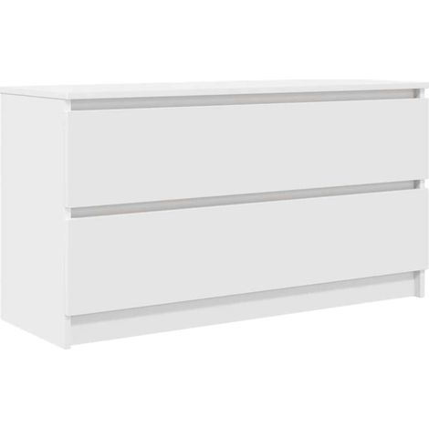 Meuble TV，Banc TV，Armoire TV blanc 100x35x54 cm bois d'ingénierie CFW312625 (1/5)