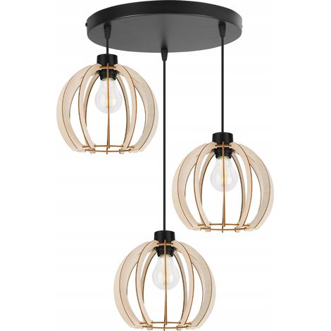 LAMPADA A SOSPENSIONE A LED MODERNA IN LEGNO (1/5)
