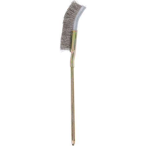 Brosse d'acier souple pour bonsaï et jardin - Tête droite (1/5)