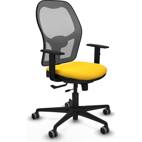 Silla de oficina piqueras y crespo Jorquera gris similpiel amarillo (1/2)