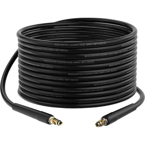 Trade-Shop 15 Meter Reinigungsschlauch kompatibel mit Kärcher K2 K3 K4 K5 K6 K7 Quick-Connect-System / Hochdruck Verlängerung Ersatzschlauch