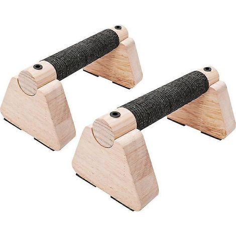 Barre de musculation en bois avec parallettes et barres parallèles pour pompes, idéale pour une salle de sport à domicile. (1/5)