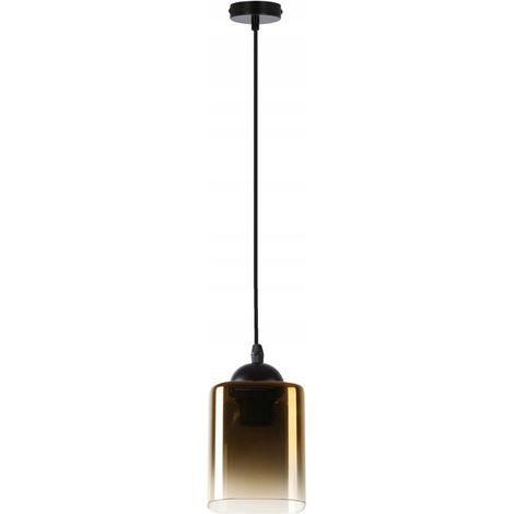 Lampada a sospensione Serena nera 1X40 E27 con paralume dorato, 1 pz. (1/5)