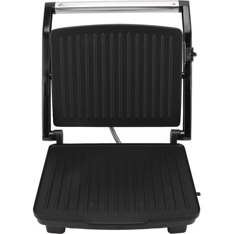 Gril électrique 2000 W en acier inoxydable et ABS, idéal pour la cuisson de steaks, sandwichs, pains et viandes. Fonction rôtissage double face. Prise UE 220-240 V. (1/5)