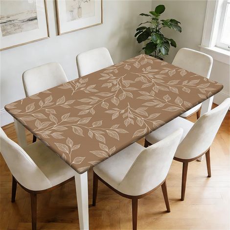 Table Cover for Rectangular Table with Elastic, Stain-Resistant and Waterproof, Ideal for Kitchen and Outdoor Use (1/5)