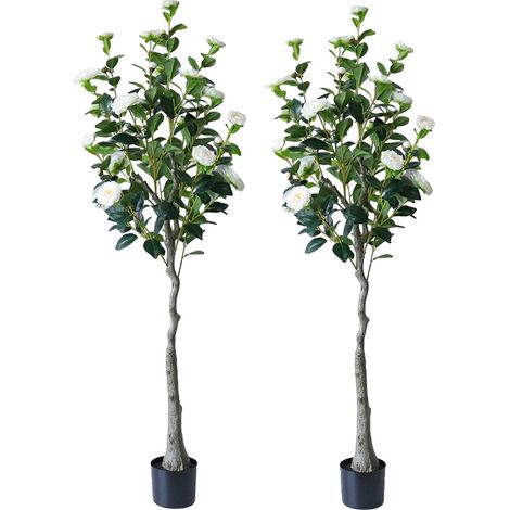 Albero di camelia artificiale, design realistico, facile manutenzione, 150 cm (1/2)