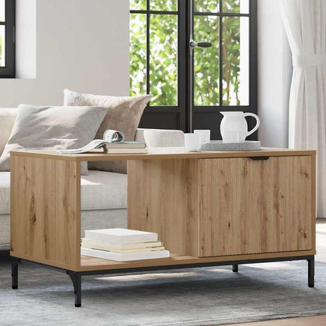 Table Basse-Table Salon chêne artisanal 90 x 49 x 46 cm Bois d'ingénierie 899227 (1/5)