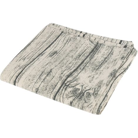 Nappe En Lin Et Coton Motif Bois Rayé Décoration Intérieure Protection Table 140x220cm (1/2)