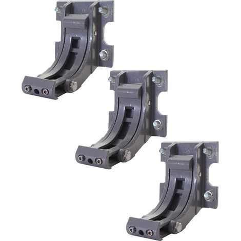 3er-Set Wandhalterung für Markise HHG-606, Wandkonsole Wandmontage Adapter grau (1/5)