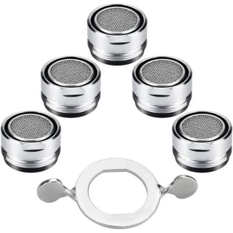Set aus 5 Küchenarmaturfiltern 24 mm, Küchenbelüfterfilter, Roca-Diffusor + 5 Gummidichtungen + 1 Schraubenschlüssel (1/4)