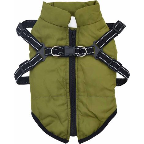 Manteau pour chiens avec harnais imperméable réfléchissant L28 CFW31797 (1/5)