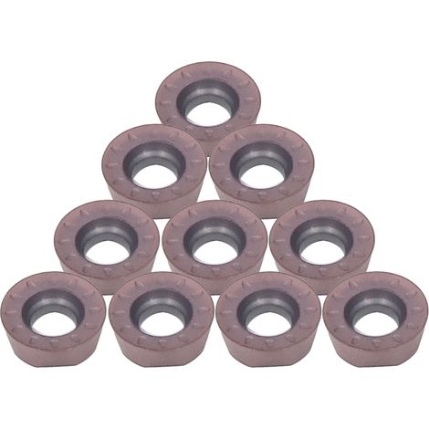 10 Stück Hartmetall-Wendeschneidplatten für runde Drehmaschinen, Ersatz-Hartmetall-Fräser für die Bearbeitung von Edelstahlteilen (1/5)