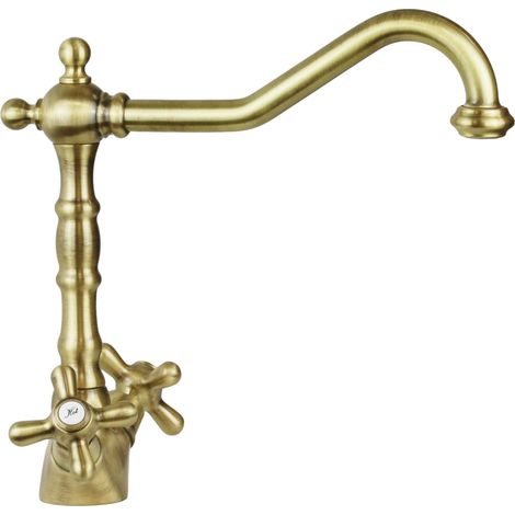 Spültischmischer im Barockstil in Bronzefarbe Gattoni Calypso 5691/REV0 Bronze (1/3)