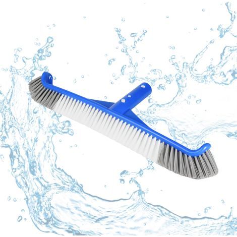 Brosse Piscine 43cm avec Poils en Nylon Et Bords Incurvés pour Nettoyage Fond Et Parois,Balai Piscine Compatible avec Manche Télescopique pour Enterrée Ou Hors-Sol Et Revêtement Vinyle (1/5)