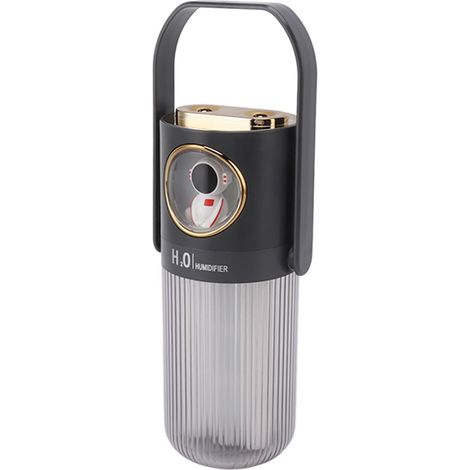 Humidificateur à ions négatifs à double pulvérisation, gris, silencieux, 380 ml, portable, alimentation multiple pour la maison, les voyages, la voiture et le bureau. (1/5)