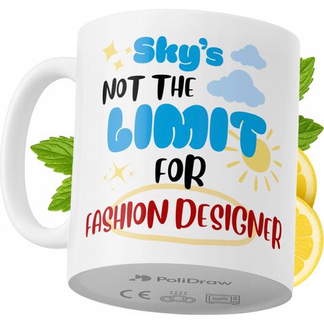 Lustige Kaffee- oder Teetasse mit witzigem Textdesign für Modedesigner – ideal für Geburtstage, Namenstage, Feiertage und besondere Anlässe. Hochwertige Tasse für Zuhause, Büro und Arbeit. Farbe: Weiß