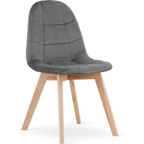 Sillón Valora NUUC de terciopelo gris oscuro cómodo para salón (1/5)
