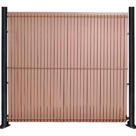 STOCKCLOTURE Kit occultation lamelle lattes PVC pour panneau grillage rigide maille 55 brise vue-brise H 1m53 x 2m50 couleur Bambou