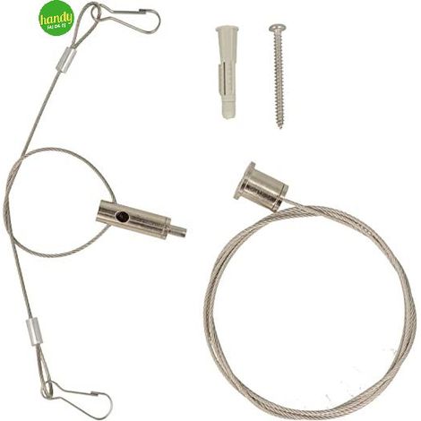 Kit Pendinatura Doppio A Soffitto Ball Cable 2 Mt.