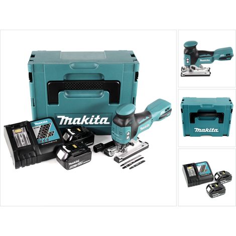 Makita DJV 181 RTJ Akku Pendelhubstichsäge 18V Brushless + 2x Akku 5,0Ah + Ladegerät + Makpac